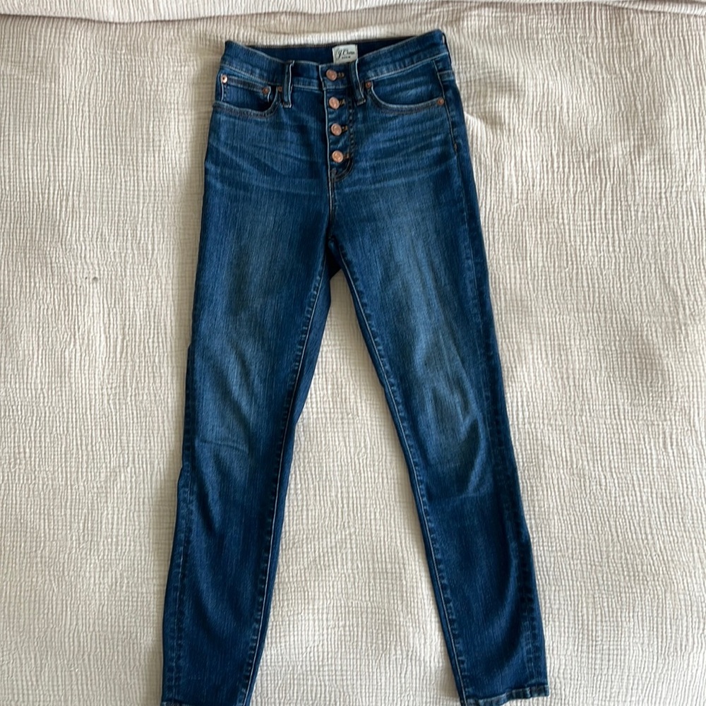 J.Crew high waist button fly skinny jeans